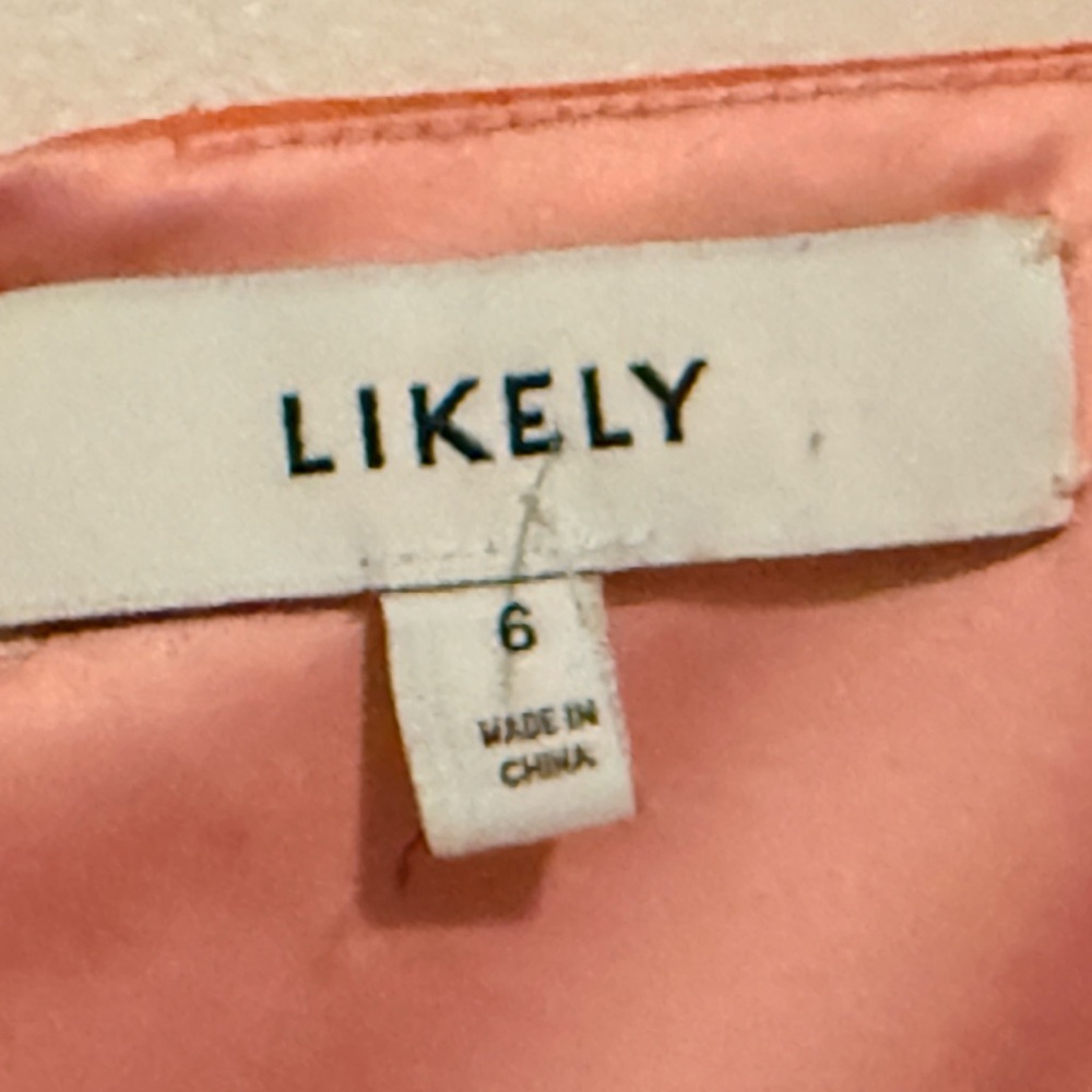 LIKELY Havana Plaid Mini Dress in pink and orange. - Picture 6 of 8